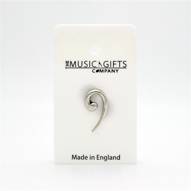 Bass Clef Pewter Pin