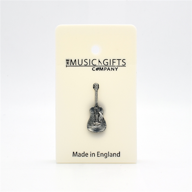 Acoustic Guitar Pewter Pin