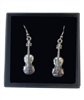 Violin Pewter Earrings