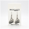 Grand Piano Pewter Earrings