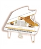 3 D Greeting Card - White Grand Piano