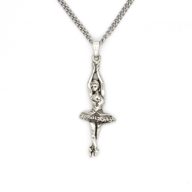 Ballerina Pewter Necklace