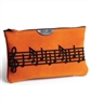 Suede Leather Music Makeup Bag