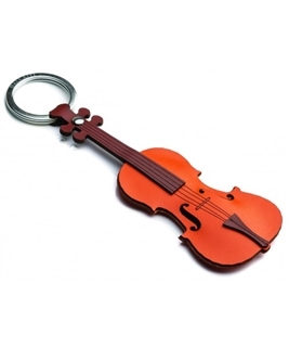 Violin Leather Keychain