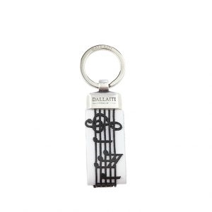 Musical Score Leather Keychain