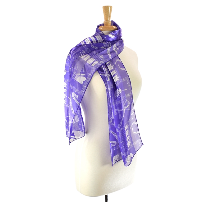 Fashion Scarf - Purple Instruments