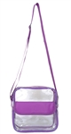 B1050- Clear Messenger Bag with Front Pocket