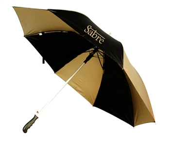 B1308 - The 56" Arc Black/Metallic Gold Auto Open Umbrella