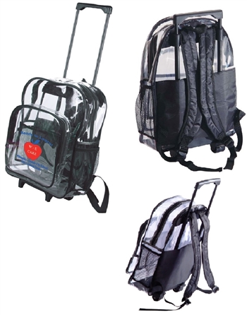 B7025 - The Clear Wheeled Backpack