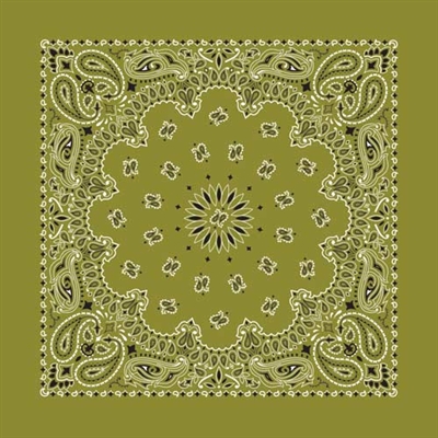 OLIVE PAISLEY BANDANA