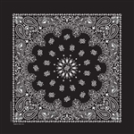 Black Paisley Bandana