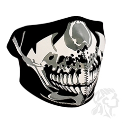 CHROME SKULL NEOPRENE HALF MASK