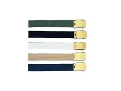 GI 60" WEB BELT WITH GOLD BUCKLE