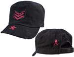 WOMENS VINTAGE BLACK & PINK CAP