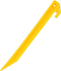 9" YELLOW PLASTIC TENT STAKE