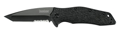 Kershaw Kuro Black Serrated Knife