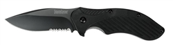 Kershaw Clash Black Blade Serrated Knife