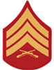 Gold/Red Male Chevron Sergeant USMC (Pair)