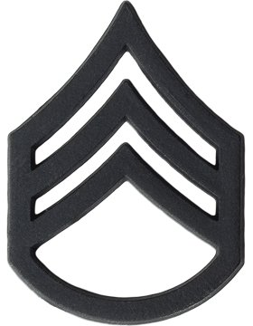 Black Metal Rank Staff Sergeant (E-6)