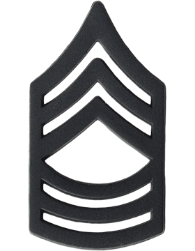 Black Metal Rank Master Sergeant (E-8)