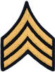 Army Dress Chevron Gold on Blue E-5 Sergeant (Pair)