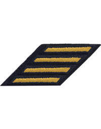 Army Dress Uniform Service Stripes Gold on Blue (Each)