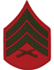 Green/Red Male Chevron Sergeant USMC (Pair)