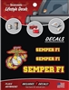 United States Marine Corps - Semper Fi Vinyl Decals (Set of 4)