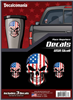 USA Skulls Decal Set