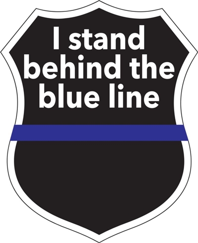 STAND BEHIND THE BLUE LINE DECAL