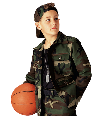 Kids Woodland Camo BDU Top