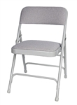 Gray Metal Fabric Folding Chair - Metal Funiture :: Wholesale Metal Folding Chairs