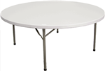 FREE SHIPPING 60" Round Plastic Table -FREE SHIPPING Wholesale  Round Plastic Folding Tables,  60 Inch California