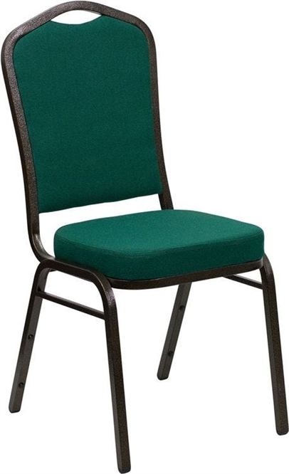 Green Fabric Crown Back Banquet Chair -Cheap Banquet Chairs Wholesale Prices