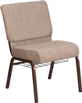 Tan 21" Wide Church Chair, Fabric Chapel Wholesale Chairs, Factory Direct Pew Chairs, Church Chapel Chairs