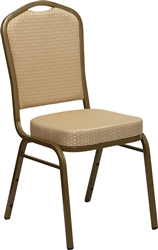 Banquet Chair Beige -Gold Frame