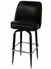 Single Ring Black Metal Barstool