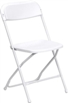 BUY White Plastic Folding Chair - Illionis Cheap Plastic folding chairs, White Poly Samsonite Folding Chairs, lowest prices folding chairs