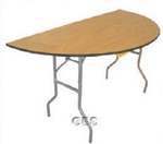 wood folding tables, folding plywood tables, wedding wood tables, woood banquet tables, round tables,