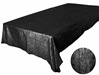 Black 90 x 132" Taffeta Tablecloth