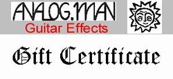 Analog Man Gift Certificate