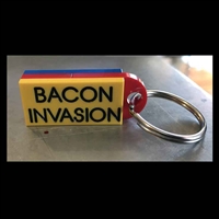 Custom LEGO Bacon Invasion Keychain