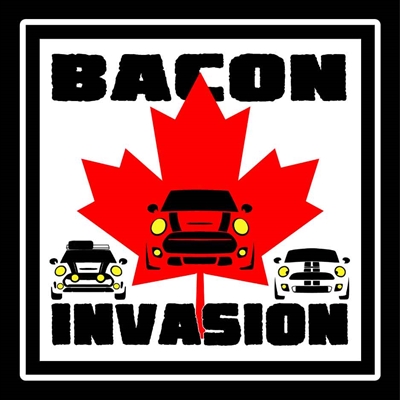 Bacon Invasion 18 Square Vinyl Decal
