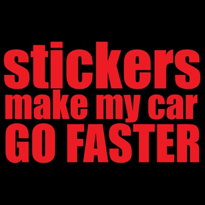 Stickers Make Car Faster