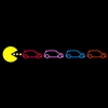 PacMan Chasing MINIs 5 color right