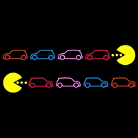 PacMan Chasing MINIs 5 color L/R Set