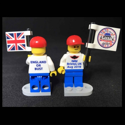 The IMM Bristol, UK 2019 LEGO Minifig Flag Boy