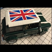 Union Jack Roof Sticker for LEGO Mini