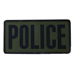 Police Identification Patch, 6in x 3in OD W/ Black (PVC)