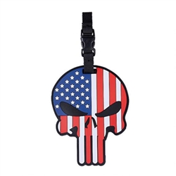 LUGGAGE TAG, PATRIOTIC PUNISHER